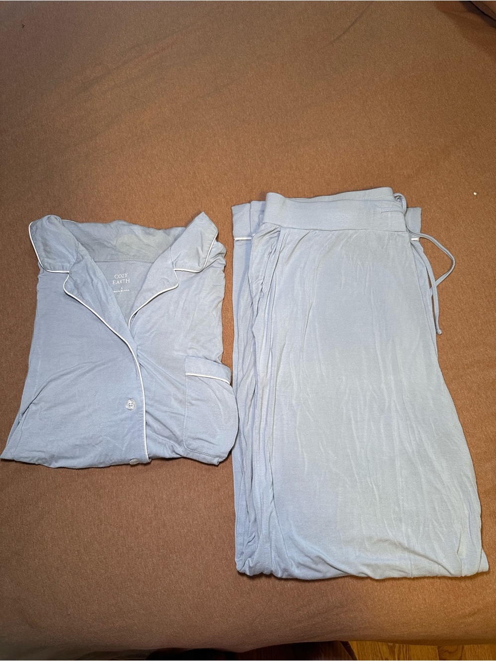 Cozy Earth Women's Light Blue Long Sleeve Pajama Set
